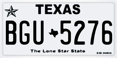 TX license plate BGU5276