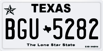 TX license plate BGU5282