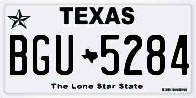 TX license plate BGU5284