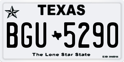 TX license plate BGU5290