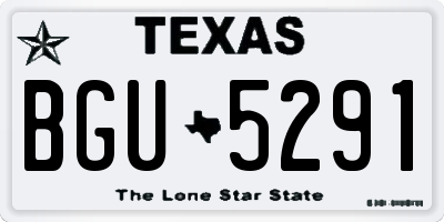 TX license plate BGU5291