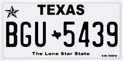 TX license plate BGU5439
