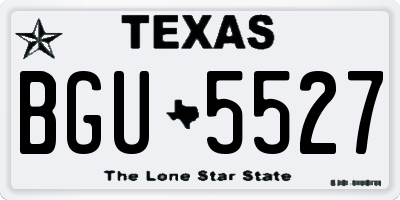 TX license plate BGU5527