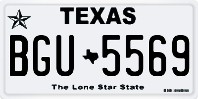 TX license plate BGU5569