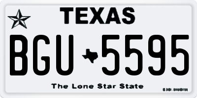TX license plate BGU5595