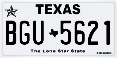 TX license plate BGU5621