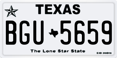 TX license plate BGU5659