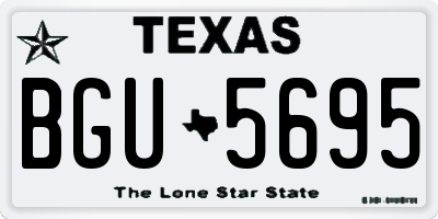 TX license plate BGU5695