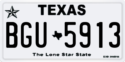 TX license plate BGU5913