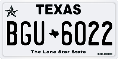 TX license plate BGU6022