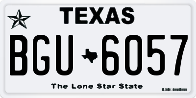 TX license plate BGU6057
