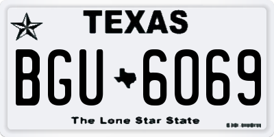 TX license plate BGU6069