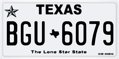 TX license plate BGU6079