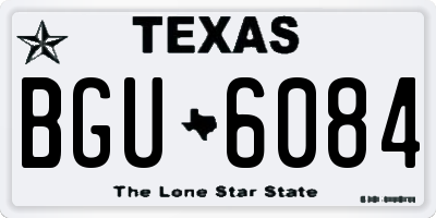 TX license plate BGU6084