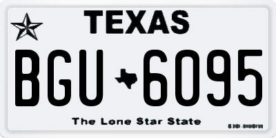 TX license plate BGU6095