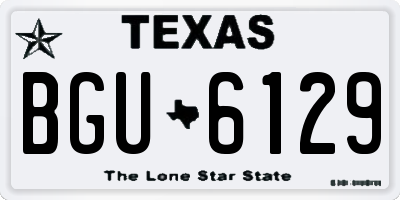TX license plate BGU6129