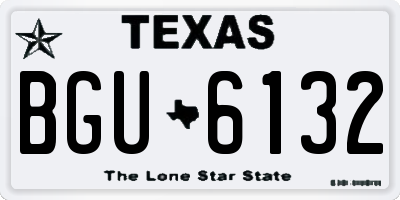 TX license plate BGU6132