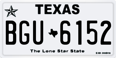 TX license plate BGU6152