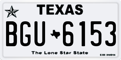 TX license plate BGU6153