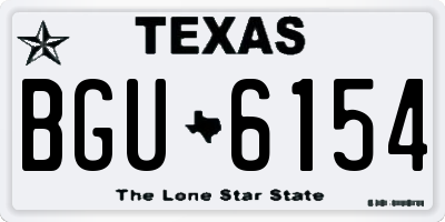 TX license plate BGU6154