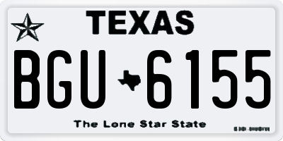 TX license plate BGU6155