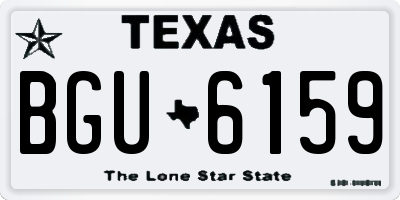 TX license plate BGU6159