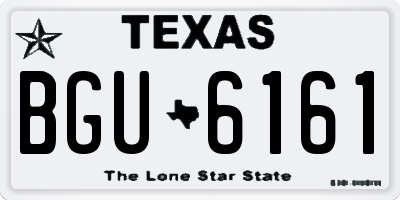 TX license plate BGU6161