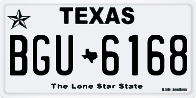 TX license plate BGU6168