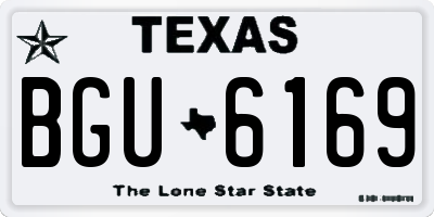 TX license plate BGU6169