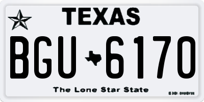 TX license plate BGU6170