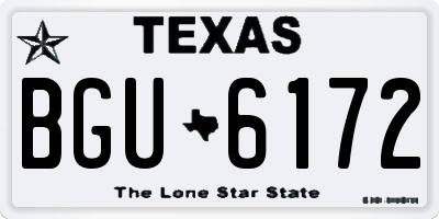 TX license plate BGU6172