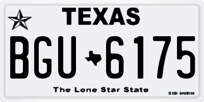 TX license plate BGU6175