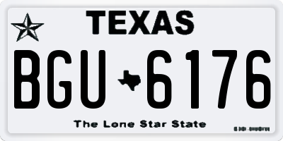 TX license plate BGU6176