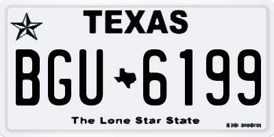 TX license plate BGU6199
