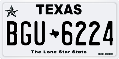 TX license plate BGU6224