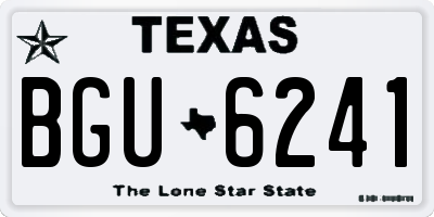 TX license plate BGU6241