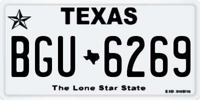 TX license plate BGU6269