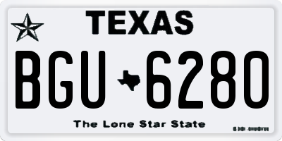 TX license plate BGU6280