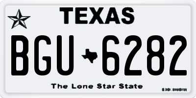TX license plate BGU6282