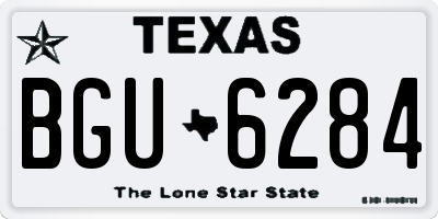 TX license plate BGU6284