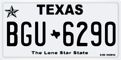 TX license plate BGU6290