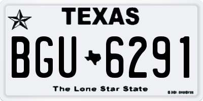 TX license plate BGU6291