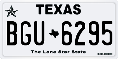 TX license plate BGU6295