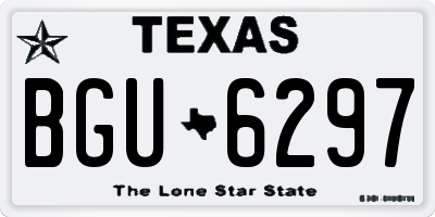 TX license plate BGU6297