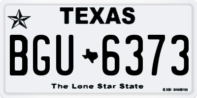 TX license plate BGU6373