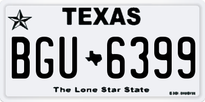 TX license plate BGU6399