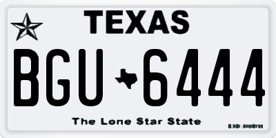 TX license plate BGU6444
