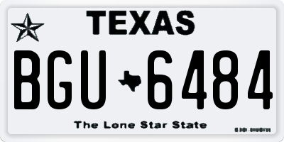 TX license plate BGU6484