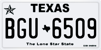TX license plate BGU6509