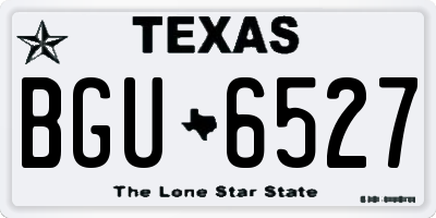 TX license plate BGU6527